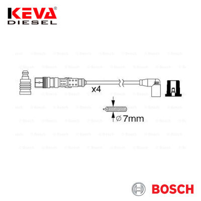 0986356346 Bosch Spark Plug Cable Set (Copper) for Audi, Seat, Volkswagen, Skoda - 2