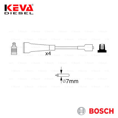 0986356967 Bosch Spark Plug Cable Set (Silicone) for Renault - 2