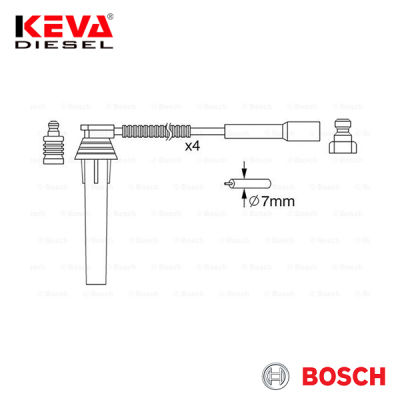 0986357052 Bosch Spark Plug Cable Set (Silicone) for Chrysler, Dodge, Gaz - 3