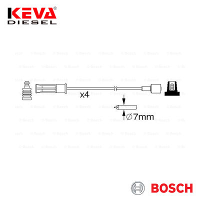 0986357184 Bosch Spark Plug Cable Set (Silicone) for Renault - 2