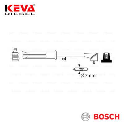 0986357256 Bosch Spark Plug Cable Set (Silicone) for Renault, Dacia - 2